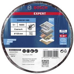 Bosch Accessories 2608901385 Obrusný kotouč EXPERT N880 pro excentrickou brusku, 125 mm, hrubý, 5 ks 125 mm 5 ks