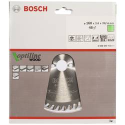 Bosch Accessories Kreissägeblatt 160x20x2,6mm Z48/WZ HM für Feinschnitt 2608640732 pilový kotouč 1 ks