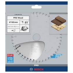 Bosch Accessories Kreissägeblatt 160x20x2,6mm Z48/WZ HM für Feinschnitt 2608640732 pilový kotouč 1 ks