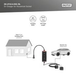 Digitus DK-1P16-A-050-BL mobilní nabíjecí stanice typ 2, 16 A, 3.7 kW, výstupů 1, DK-1P16-A-050-BL