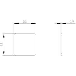 Siemens 3SU1900-0AF81-0AA0 3SU19000AF810AA0 štítek s popisem samolepicí, čtvercový tvar (d x š) 22 mm x 22 mm bez potisku stříbrná 10 ks