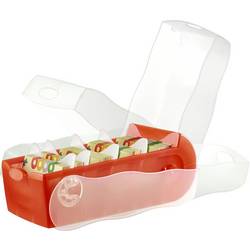 HAN CROCO 998-617 kartotéční box průsvitná, červená max. počet karet: 500 karet DIN A8 na šířku vč. 100 linkovaných karet