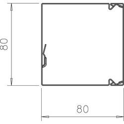 OBO Bettermann 6247194 kabelová lišta držák kabelů (d x š x v) 2000 x 80 x 80 mm 1 ks zinek
