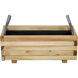 Siena Garden TAUNUS TANUSSLIM 70 Box na rostliny Borové dřevo, fleece přírodní, černá