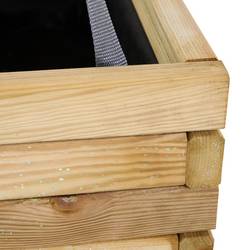 Siena Garden TAUNUS TANUSSLIM 70 Box na rostliny Borové dřevo, fleece přírodní, černá