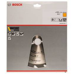 Bosch Accessories Construct Wood 2608640635 tvrdokovový pilový kotouč 230 x 30 x 2.8 mm Počet zubů (na palec): 16 1 ks