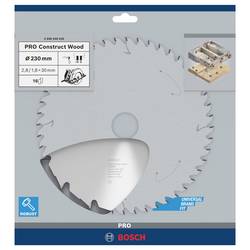 Bosch Accessories Construct Wood 2608640635 tvrdokovový pilový kotouč 230 x 30 x 2.8 mm Počet zubů (na palec): 16 1 ks