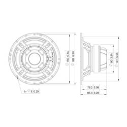 Lavoce CSF061.21 6.5 palec basový reproduktor 50 W 8 Ω