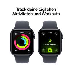 Apple Watch SE 3 GPS + Cellular 44 mm hliníkový plášť sportovní náramek Midnight (půlnoční čerrná) S/M