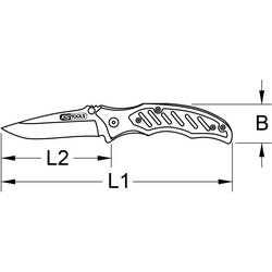 KS Tools 9072105 907.2105 zavírací kapesní nůž černá