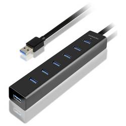 AXAGON HUE-SA7BP USB Hub 7 portů USB-A, microUSB USB 3.2 Gen1 5 GBit/s