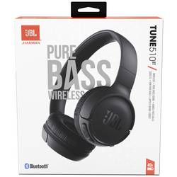JBL Tune 510BT sluchátka otevřená (On Ear) Bluetooth® černá headset, složitelná, Indikátor nabití, Vypnutí zvuku mikrofonu