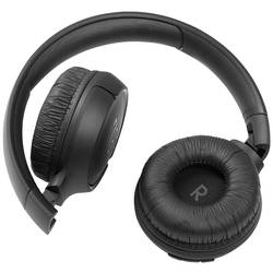 JBL Tune 510BT sluchátka otevřená (On Ear) Bluetooth® černá headset, složitelná, Indikátor nabití, Vypnutí zvuku mikrofonu