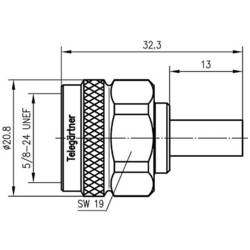 Telegärtner 100023911 100023911 N konektor zástrčka, rovná 50 Ω 1 ks