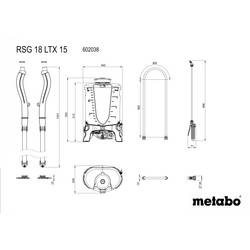 Metabo 602038850 RSG 18 LTX 15 postřikovač na záda 15 l