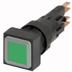 Eaton Q18LTR-GN/WB tlačítko čtvercový tvar, zablokovatelný , 1 instalační pozice, s možností osvětlení, plastový přední prstenec, plochý tlačítko zelená 1 ks