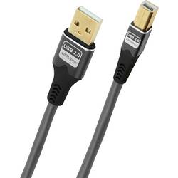 Oehlbach USB kabel USB 2.0 USB-A zástrčka, USB-B zástrčka 5 m antracitová D1C9377