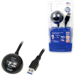 LogiLink USB kabel USB 3.2 Gen1 USB-A zástrčka, USB-A zásuvka 1.50 m černá CU0035