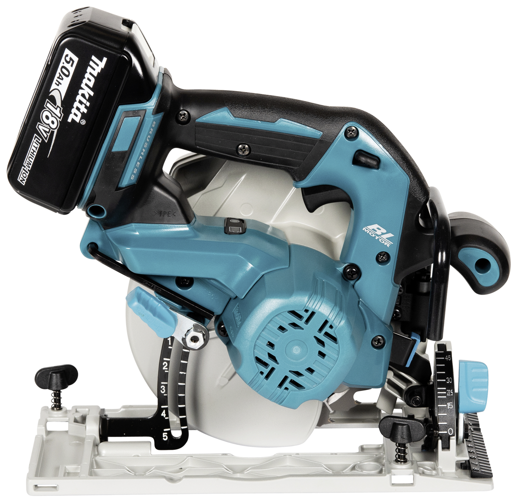 Makita DHS680RTJ aku ruční kotoučová pila, max. řez 57 mm, akumulátor, 18 V, 5 Ah, DHS680RTJ