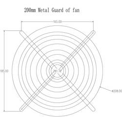 TRU COMPONENTS větrací mřížka 1 ks (š x v) 200 mm x 200 mm ocel