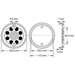 KS Tools 160.0463 Gumový talíř (Ø x v) 120 mm x 22 mm