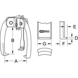 KS Tools 630.0021 Stahovák Upínací rozsah 20 - 100 mm Počet háčků 3