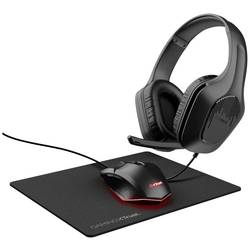 Trust GXT 790 3-in-1 optická sada herní myši a náhlavní soupravy, přenos USB, černá