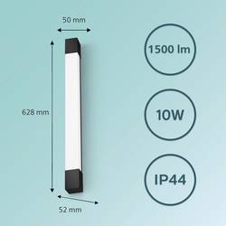 Philips Rover 8720169300293 LED koupelnové stropní světlo 10 W teplá bílá černá