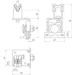 DEHN 223031 DLH DG 8 SF0.7 8 V2A Držák střešních kabelů 1 ks