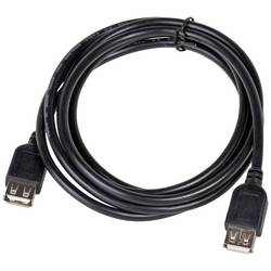 Akyga USB kabel USB 2.0 USB-A zásuvka, USB-A zásuvka 1.80 m černá AK-USB-06