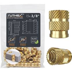 ruthex Závitová vložka Vhodné pro 3D tiskárnu: bq Prusa i3 Hephestos , Creality CR-10 RX-3/8“-16-x12.7 GE-3/8x127-001