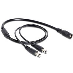Delock napájecí kabel 0.5 m černá