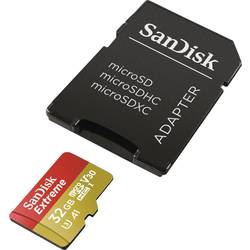 SanDisk Extreme® Mobile paměťová karta microSDHC 32 GB Class 10, UHS-I, UHS-Class 3, v30 Video Speed Class vč. SD adaptéru, výkonnostní standard A1