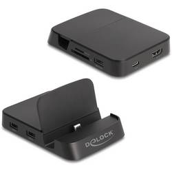 Delock 88018 USB-C®, USB 2.0, HDMI™ stojanová nabíječka na mobil černá Vhodné pro mobil: Smartphones mit USB-C Anschluss