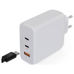 XTORM Ultra Wall USB nabíječka, GaN, 2x USB-C®, 1x USB A , 100 W, Quick Charge 3.0, bílá