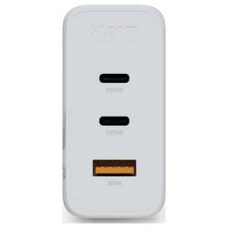 XTORM Ultra Wall USB nabíječka, GaN, 2x USB-C®, 1x USB A , 100 W, Quick Charge 3.0, bílá