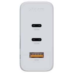 XTORM Ultra Wall USB nabíječka, GaN, 2x USB-C®, 1x USB A , 100 W, Quick Charge 3.0, bílá