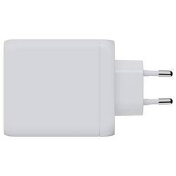 XTORM Ultra Wall USB nabíječka, GaN, 2x USB-C®, 1x USB A , 100 W, Quick Charge 3.0, bílá