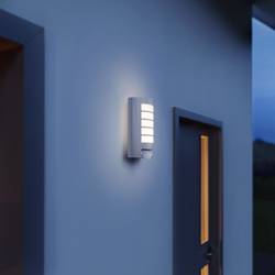 Steinel L 12 S 657918 venkovní nástěnné osvětlení s PIR detektorem úsporná žárovka, LED E27 60 W stříbrná