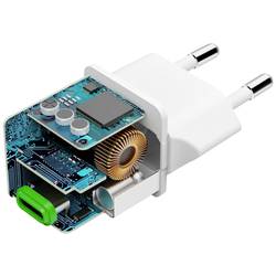 Hama USB nabíječka, USB Power Delivery (USB-PD) , 1x USB-C®, 20.00 W, Dodávka energie, bílá