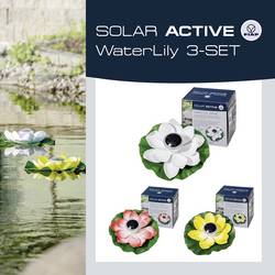 FIAP 3206-5 SOLAR ACTIVE WaterLily 3er SET solární dekorativní osvětlení sada 3 ks LED pevně vestavěné LED bílá, žlutá, červená