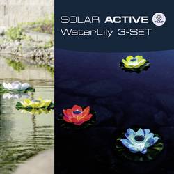 FIAP 3206-5 SOLAR ACTIVE WaterLily 3er SET solární dekorativní osvětlení sada 3 ks LED pevně vestavěné LED bílá, žlutá, červená