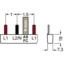 Siemens 5ST3641 Kolíková sběrná lišta, 16 mm2 připojení: 3x (2fázová+HS/FS), s ochranou proti doteku kolíková sběrnicová lišta 10 ks