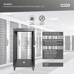 Digitus DN-48002 19palcový rackový vozík 21 U ocelový plech