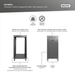 Digitus DN-48002 19palcový rackový vozík 21 U ocelový plech