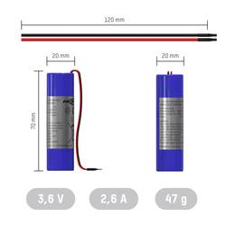 Ansmann speciální akumulátor 18650 s kabelem Li-Ion 3.6 V 2600 mAh 1 ks
