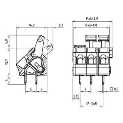 PTR Hartmann 53001050001E pružinová svorkovnice 2.50 mm² Pólů 5 křemenová šedá 1 ks