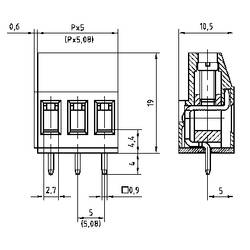 PTR Hartmann 50700060213E šroubová svorkovnice 2.50 mm² Pólů 6 zelená 1 ks