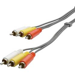 SpeaKa Professional kompozitní cinch AV kabel [3x cinch zástrčka - 3x cinch zástrčka] 3 m černá