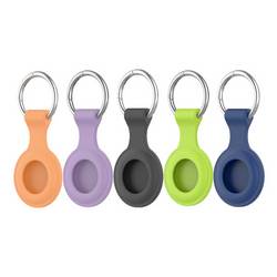 4Smarts 4smarts Silicone Case Set f. AirTags 5 S AirTag ochranný kryt fialová, černá, modrá, zelená, oranžová